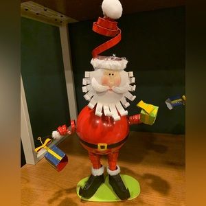 Whimsical Decorative Metal Santa